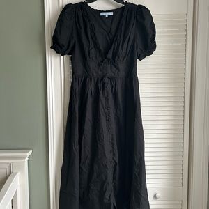 Hill House Home Sabrina Black Cotton Dress Size L